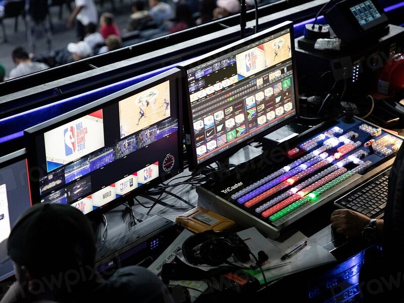A broadcast production setup